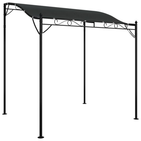 Zadaszenie, antracytowe, 2x2,3 m, 180 g/m², tkanina i stal Zadaszenie, antracytowe, 2x2,3 m, 180 g/m², tkanina i stal