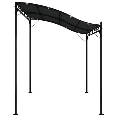 Zadaszenie, antracytowe, 2x2,3 m, 180 g/m², tkanina i stal Zadaszenie, antracytowe, 2x2,3 m, 180 g/m², tkanina i stal
