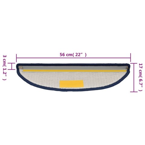Nakładki na schody, 15 szt., 56 x 17 x 3 cm, niebieskie Nakładki na schody, 15 szt., 56 x 17 x 3 cm, niebieskie