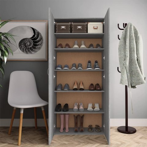Szafa na buty, szary dąb sonoma, 80x35,5x180 cm Szafa na buty, szary dąb sonoma, 80x35,5x180 cm