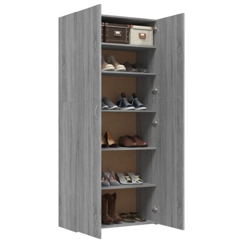Szafa na buty, szary dąb sonoma, 80x35,5x180 cm Szafa na buty, szary dąb sonoma, 80x35,5x180 cm