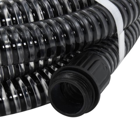 Wąż ssący z mosiężnymi złączami, czarny, 1,1" 20 m, PVC Wąż ssący z mosiężnymi złączami, czarny, 1,1" 20 m, PVC