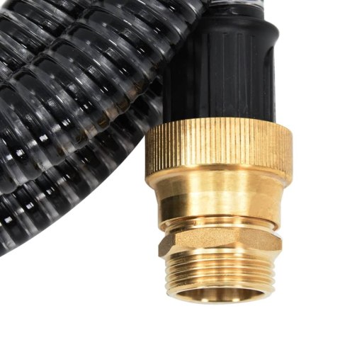 Wąż ssący z mosiężnymi złączami, czarny, 1,1" 20 m, PVC Wąż ssący z mosiężnymi złączami, czarny, 1,1" 20 m, PVC