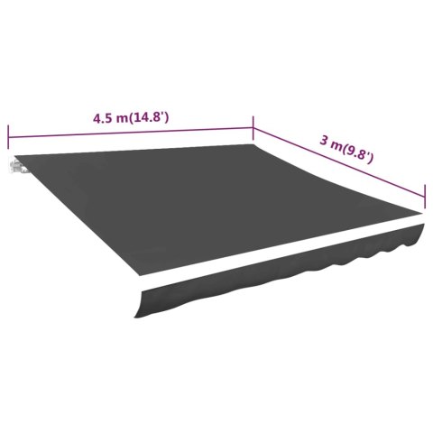 Tkanina do markizy, antracytowa, 450 x 300 cm Tkanina do markizy, antracytowa, 450 x 300 cm
