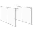 VidaXL Buda dla psa, z dachem, antracytowa, 117x405x123 cm, stal