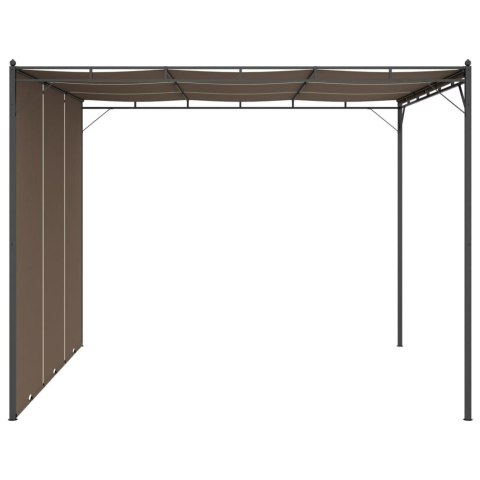 Altana ogrodowa z zasłoną, 3 x 3 x 2,25 m, kolor taupe Altana ogrodowa z zasłoną, 3 x 3 x 2,25 m, kolor taupe