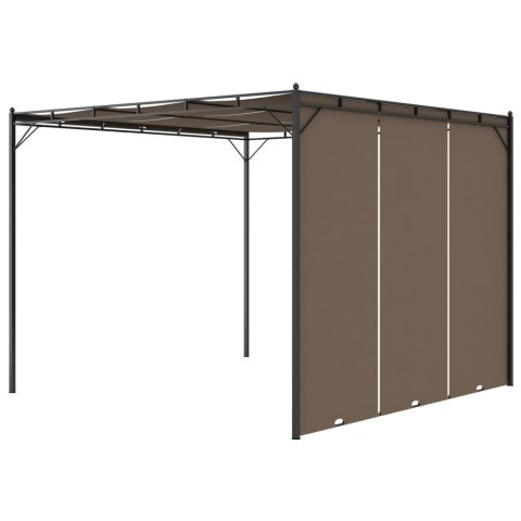 Altana ogrodowa z zasłoną, 3 x 3 x 2,25 m, kolor taupe Altana ogrodowa z zasłoną, 3 x 3 x 2,25 m, kolor taupe