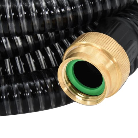 Wąż ssący z mosiężnymi złączami, czarny, 1,1" 15 m, PVC Wąż ssący z mosiężnymi złączami, czarny, 1,1" 15 m, PVC