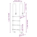 VidaXL Drabinka do basenu, 54x38x184,5 cm, stal nierdzewna 304