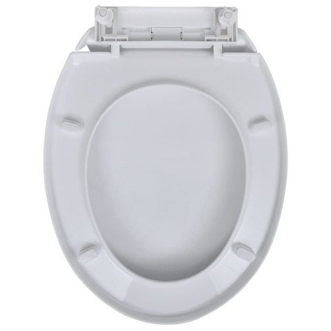 Deski sedesowe wolnoopadające, 2 szt., plastikowe, białe Deski sedesowe wolnoopadające, 2 szt., plastikowe, białe