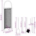 VidaXL 5-częściowy zestaw akcesoriów do kominka, 23x15x66 cm, stal