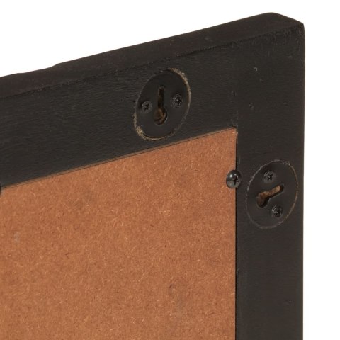 Lustro łazienkowe, czarne, 50x70x2,5 cm, drewno mango i szkło Lustro łazienkowe, czarne, 50x70x2,5 cm, drewno mango i szkło