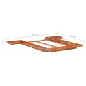  Rama łóżka futon w japońskim stylu, drewno akacjowe, 100x200 cm