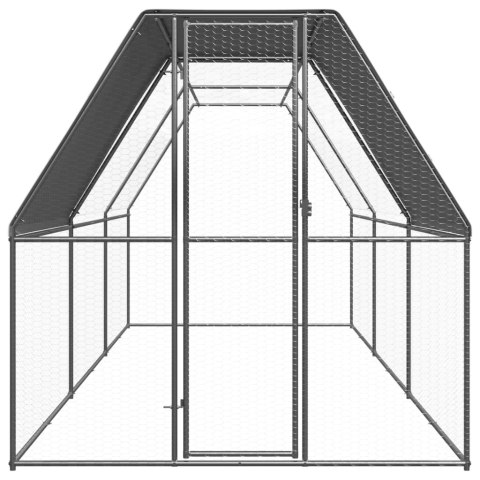 Klatka zewnętrzna dla kurcząt, 2x6x2 m, stal galwanizowana Klatka zewnętrzna dla kurcząt, 2x6x2 m, stal galwanizowana