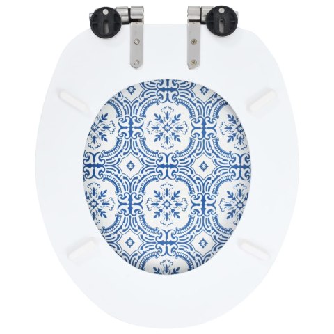 Deski klozetowe wolnoopadające, 2 szt., MDF, wzór porcelanowy Deski klozetowe wolnoopadające, 2 szt., MDF, wzór porcelanowy