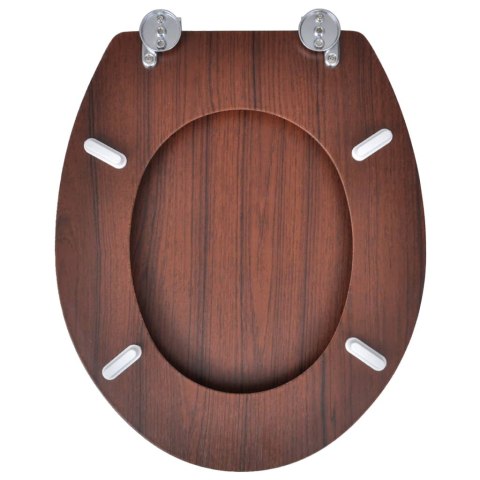Deski sedesowe, 2 szt., MDF, brązowe Deski sedesowe, 2 szt., MDF, brązowe