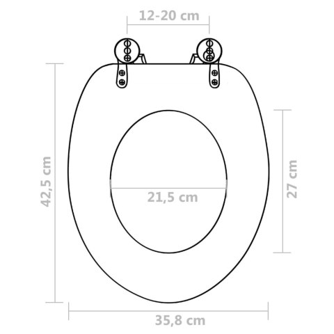 Deski sedesowe, 2 szt., MDF, brązowe Deski sedesowe, 2 szt., MDF, brązowe