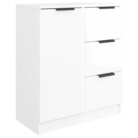Komody, 2 szt., białe z połyskiem, 60x30x70 cm Komody, 2 szt., białe z połyskiem, 60x30x70 cm