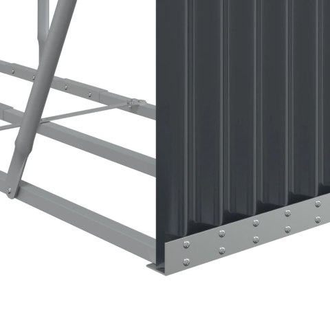 Stojak na drewno, antracyt, 180x45x100 cm, stal galwanizowana Stojak na drewno, antracyt, 180x45x100 cm, stal galwanizowana