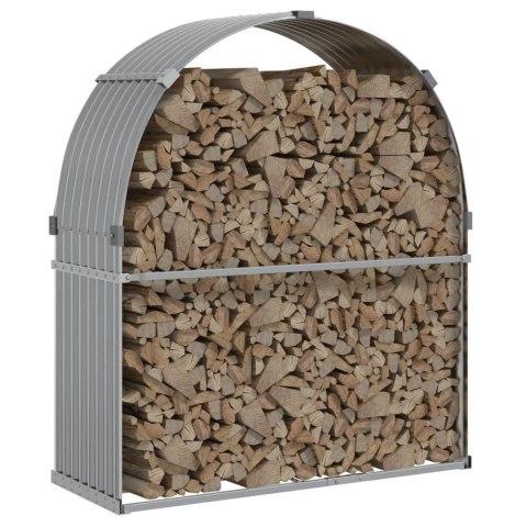 Stojak na drewno, jasnoszary, 120x45x140 cm, stal galwanizowana Stojak na drewno, jasnoszary, 120x45x140 cm, stal galwanizowana
