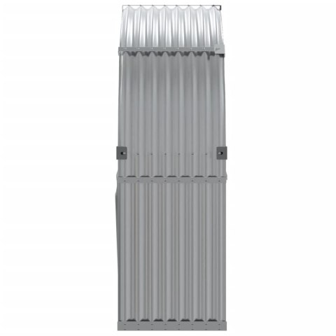 Stojak na drewno, jasnoszary, 120x45x140 cm, stal galwanizowana Stojak na drewno, jasnoszary, 120x45x140 cm, stal galwanizowana