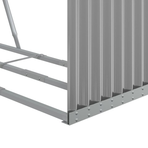 Stojak na drewno, jasnoszary, 120x45x140 cm, stal galwanizowana Stojak na drewno, jasnoszary, 120x45x140 cm, stal galwanizowana