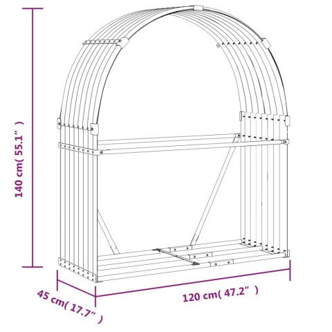 Stojak na drewno, jasnoszary, 120x45x140 cm, stal galwanizowana Stojak na drewno, jasnoszary, 120x45x140 cm, stal galwanizowana