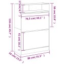  Szafka na buty z 2 uchylanymi szufladami, czarna, 80x34x116 cm