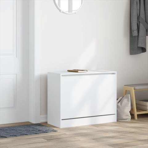 Szafka na buty, biała, 80x34x63 cm, materiał drewnopochodny Szafka na buty, biała, 80x34x63 cm, materiał drewnopochodny