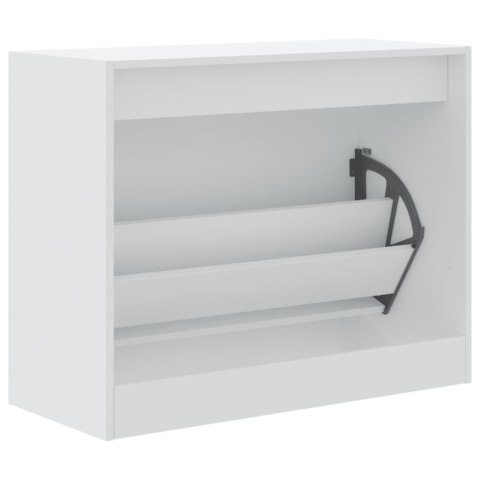 Szafka na buty, biała, 80x34x63 cm, materiał drewnopochodny Szafka na buty, biała, 80x34x63 cm, materiał drewnopochodny