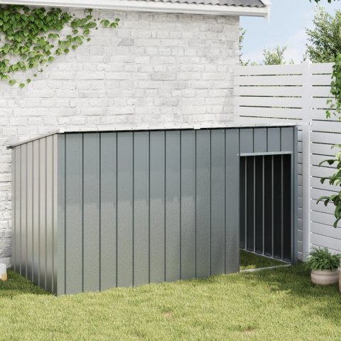 Buda dla psa, z dachem, antracytowa, 196x91x110 cm, stal Buda dla psa, z dachem, antracytowa, 196x91x110 cm, stal