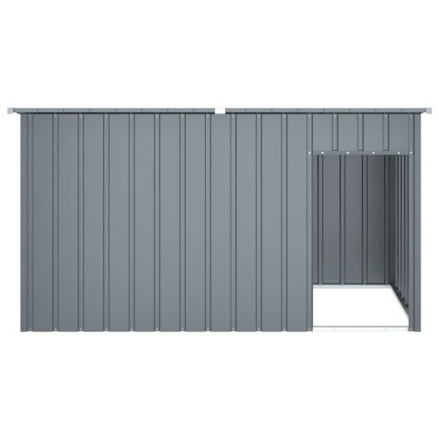 Buda dla psa, z dachem, antracytowa, 196x91x110 cm, stal Buda dla psa, z dachem, antracytowa, 196x91x110 cm, stal