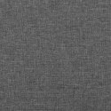 VidaXL Łóżko kontynentalne z materacem, ciemnoszara tkanina 120x200 cm