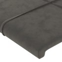 VidaXL Rama łóżka z zagłówkiem, ciemnoszara, 100x200 cm, aksamitna