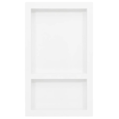 Wnęka prysznicowa z 2 półkami, biała, połysk, 41x69x9 cm Wnęka prysznicowa z 2 półkami, biała, połysk, 41x69x9 cm