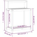 VidaXL Stolik ogrodniczy z półką, 82,5x50x109,5 cm, impregnowana sosna