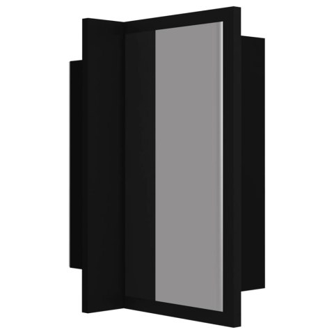 Szafka łazienkowa z lustrem i LED, czarna, 40x12x45 cm, akryl Szafka łazienkowa z lustrem i LED, czarna, 40x12x45 cm, akryl