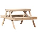 VidaXL Stół piknikowy, 105x134x75 cm, lite drewno sosnowe
