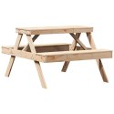 VidaXL Stół piknikowy, 105x134x75 cm, lite drewno sosnowe