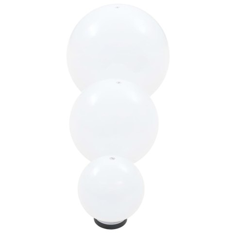 Lampy zewnętrzne LED, 3 szt., kule 20/30/40 cm, PMMA Lampy zewnętrzne LED, 3 szt., kule 20/30/40 cm, PMMA