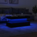 VidaXL Stolik kawowy z oświetleniem LED, biały, 90x50x40 cm