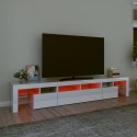 VidaXL Szafka pod TV z oświetleniem LED, biała, 230x36,5x40 cm
