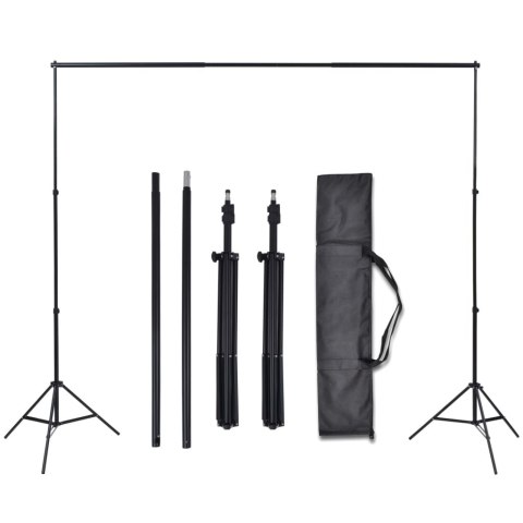 Zestaw fotograficzny z 3 tłami z bawełny i stelażem, 3x6 m Zestaw fotograficzny z 3 tłami z bawełny i stelażem, 3x6 m