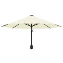 VidaXL Parasol ścienny na metalowym słupku, 300 cm, piaskowy