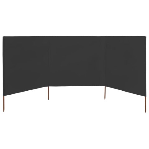 Parawan 3-skrzydłowy z tkaniny, 400x160 cm, antracytowy Parawan 3-skrzydłowy z tkaniny, 400x160 cm, antracytowy
