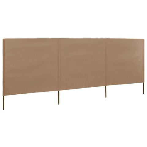 Parawan 3-skrzydłowy z tkaniny, 400x160 cm, taupe Parawan 3-skrzydłowy z tkaniny, 400x160 cm, taupe