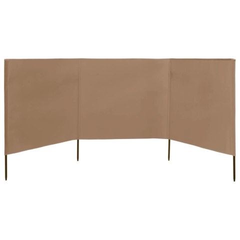 Parawan 3-skrzydłowy z tkaniny, 400x160 cm, taupe Parawan 3-skrzydłowy z tkaniny, 400x160 cm, taupe