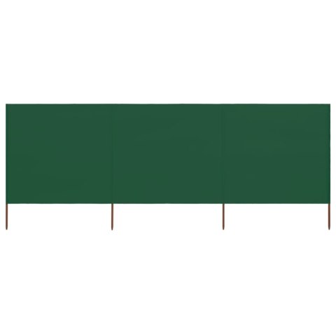 Parawan 3-skrzydłowy z tkaniny, 400x160 cm, zielony Parawan 3-skrzydłowy z tkaniny, 400x160 cm, zielony