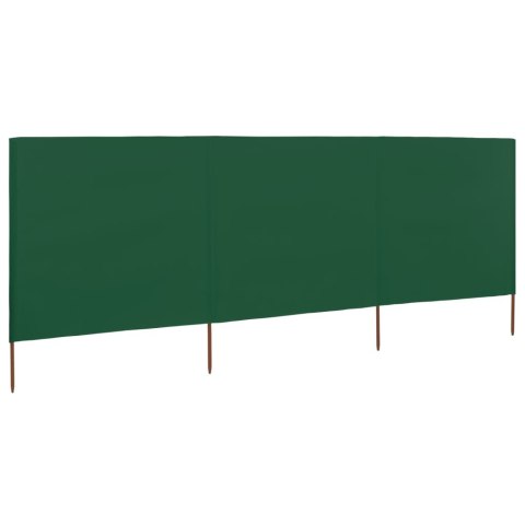 Parawan 3-skrzydłowy z tkaniny, 400x160 cm, zielony Parawan 3-skrzydłowy z tkaniny, 400x160 cm, zielony