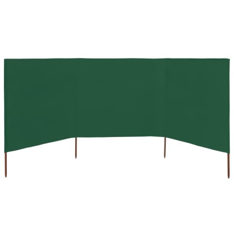 Parawan 3-skrzydłowy z tkaniny, 400x160 cm, zielony Parawan 3-skrzydłowy z tkaniny, 400x160 cm, zielony